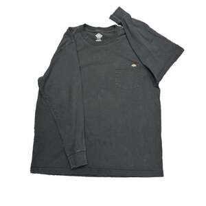Dickies Long Sleeve Pocket T-Shirt Black, Men's Size L - Classic Workwear
